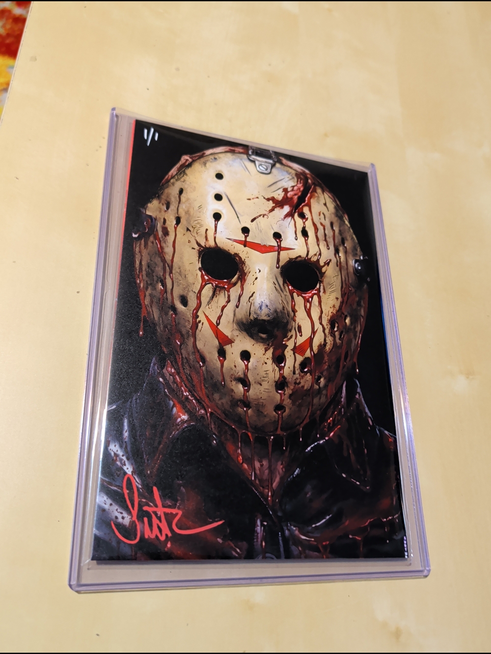 Fright Weaver JASON Voorhees  Bloody GLOW IN THE DARK METAL  1 OF 1 NM